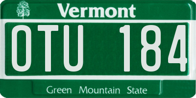 VT license plate OTU184