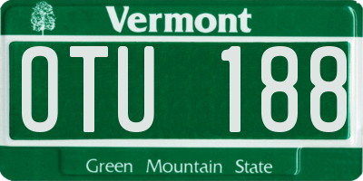 VT license plate OTU188