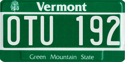 VT license plate OTU192