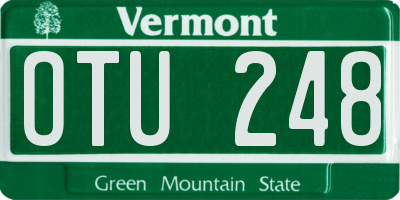 VT license plate OTU248