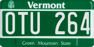 VT license plate OTU264