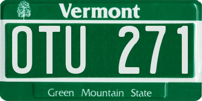 VT license plate OTU271