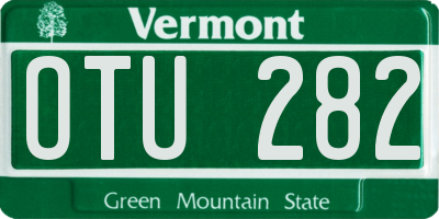 VT license plate OTU282