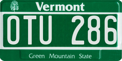 VT license plate OTU286