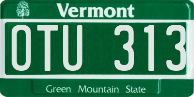 VT license plate OTU313