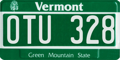 VT license plate OTU328
