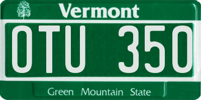 VT license plate OTU350
