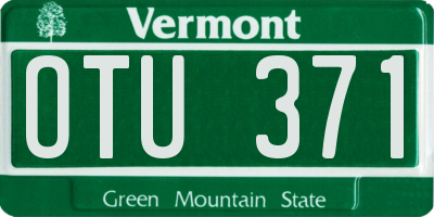 VT license plate OTU371