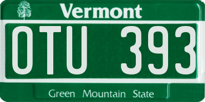 VT license plate OTU393
