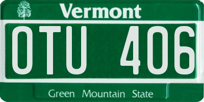 VT license plate OTU406