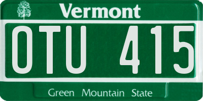 VT license plate OTU415