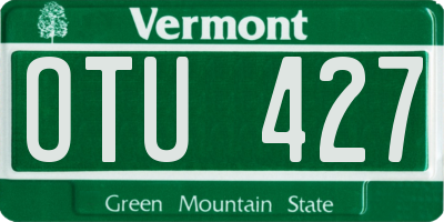 VT license plate OTU427