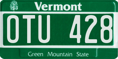 VT license plate OTU428