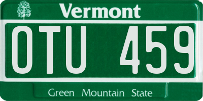 VT license plate OTU459