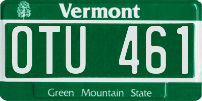 VT license plate OTU461
