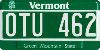 VT license plate OTU462