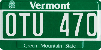 VT license plate OTU470