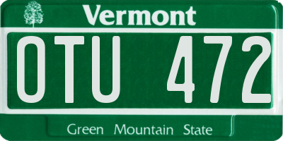 VT license plate OTU472