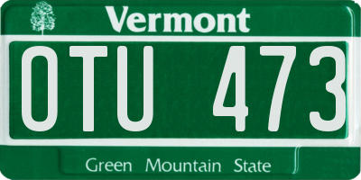 VT license plate OTU473