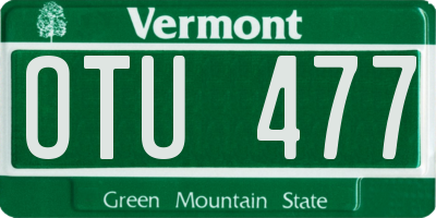 VT license plate OTU477