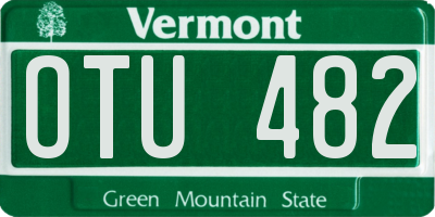VT license plate OTU482