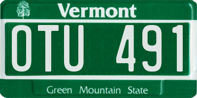 VT license plate OTU491
