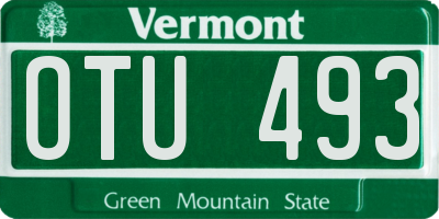 VT license plate OTU493