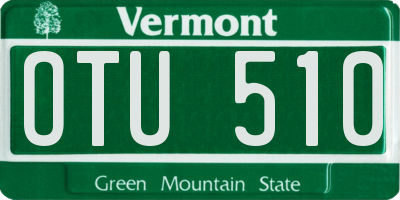 VT license plate OTU510