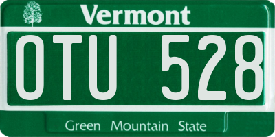 VT license plate OTU528