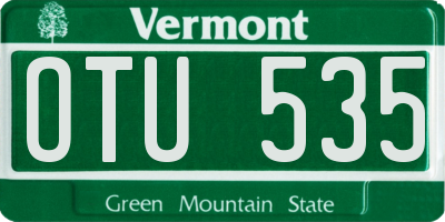 VT license plate OTU535