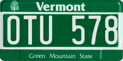 VT license plate OTU578