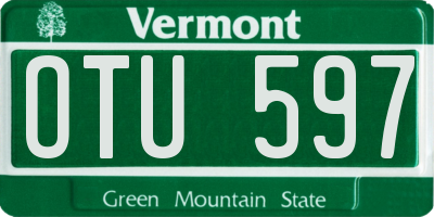 VT license plate OTU597
