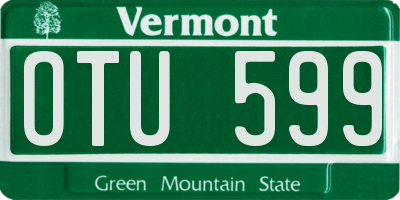 VT license plate OTU599