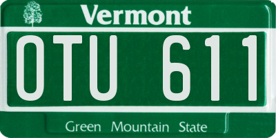 VT license plate OTU611