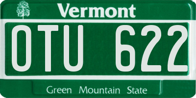 VT license plate OTU622