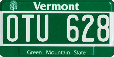 VT license plate OTU628