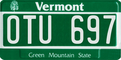VT license plate OTU697