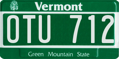 VT license plate OTU712