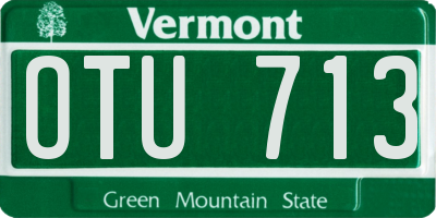 VT license plate OTU713