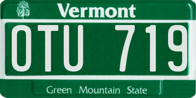 VT license plate OTU719