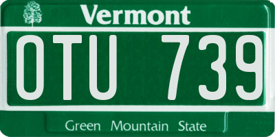 VT license plate OTU739