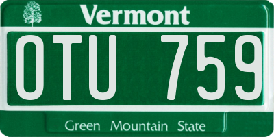 VT license plate OTU759