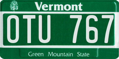 VT license plate OTU767