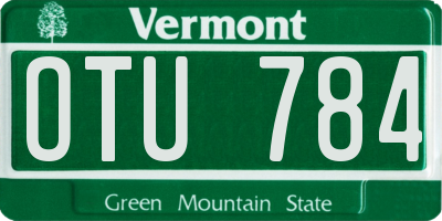 VT license plate OTU784