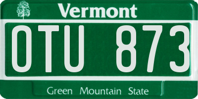 VT license plate OTU873