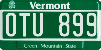 VT license plate OTU899
