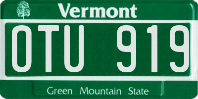 VT license plate OTU919