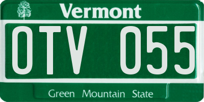 VT license plate OTV055