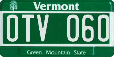 VT license plate OTV060