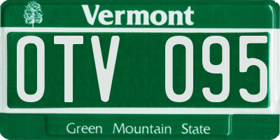 VT license plate OTV095
